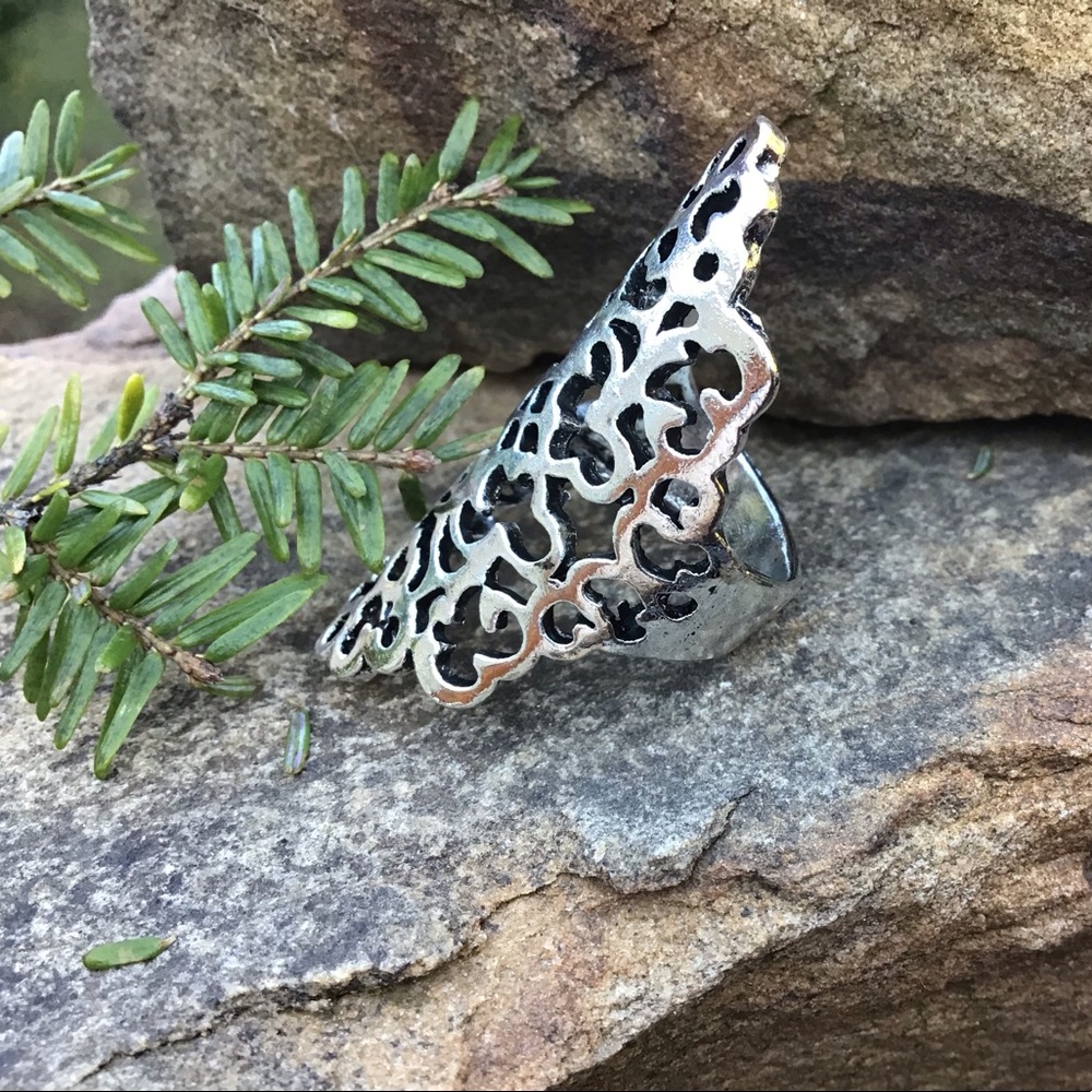Silver boho sz 5 ring bohemian Turkish midi GIFT!